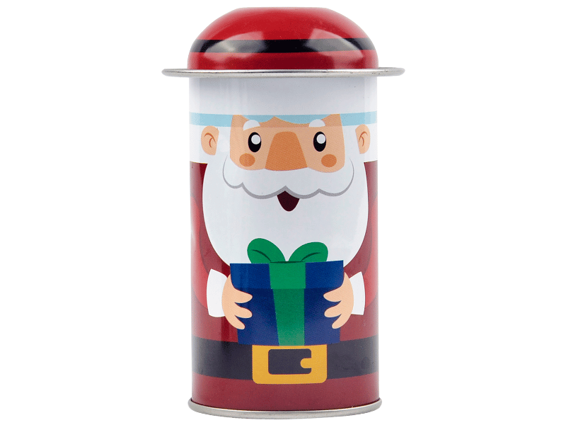 Lata Chapéu Vermelho Noel 5,5x5,5x10 cm - Zein 