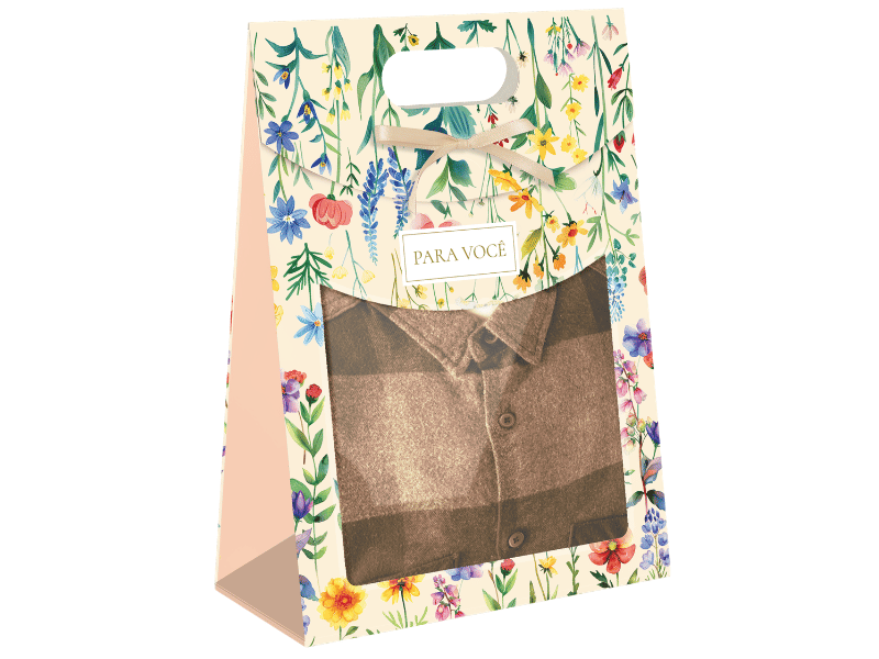 Maleta c/ Visor Atelier das Flores 19x9x26 cm - Ideia Embalagens