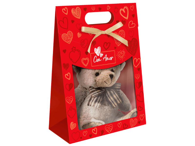 Maleta c/ Visor com Amor 19x9x26 cm - Ideia Embalagens