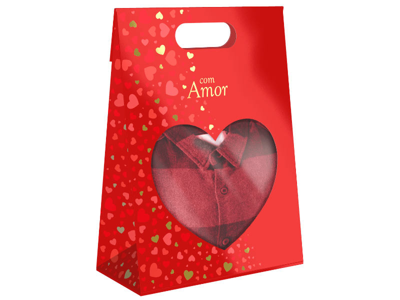 Maleta c/ Visor Com Amor Clássico 19x9x26 cm - Ideia Embalagens