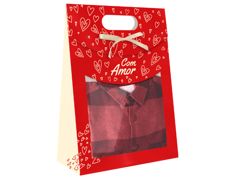 Maleta c/ Visor Suspiro de Amor 19x9x26 cm - Ideia Embalagens