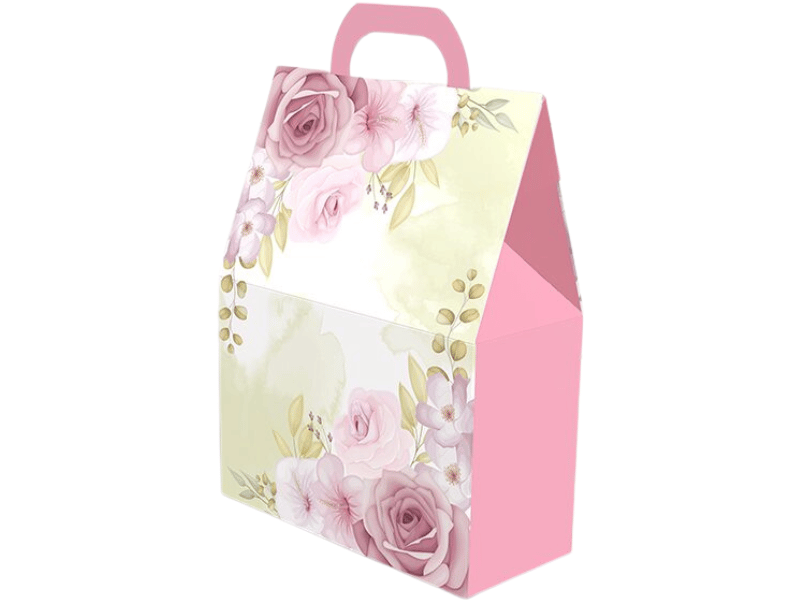 Maleta Presente Vertical Rosas 19x8,5x24,5 cm - Ideia Embalagens
