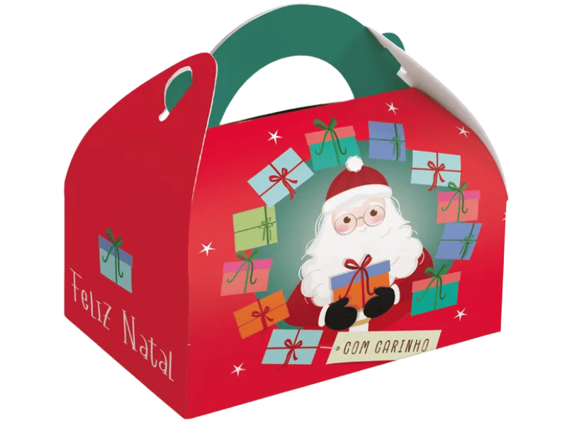 Maleta Redonda Especial Noel 9x6x6,5 cm c/10 unidades - Cromus