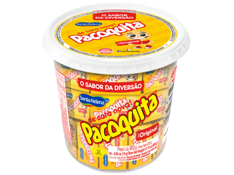 Paçoquita Embalada em Pote 750g - Santa Helena