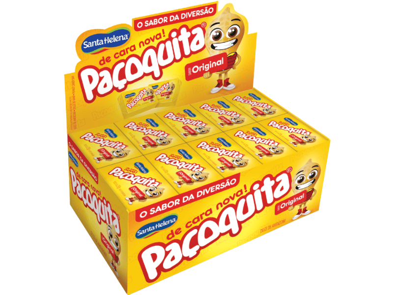 Paçoquita Quadrada Display 1kg - Santa Helena