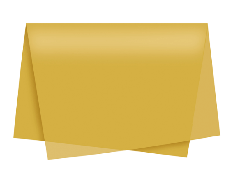 Papel Seda Ouro 49x69 cm c/ 3 unidades - Cromus 