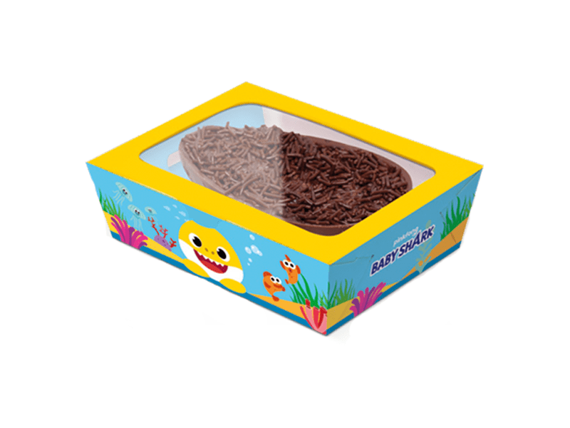 Caixa para Ovo de Colher 500g - Baby Shark- Cromus