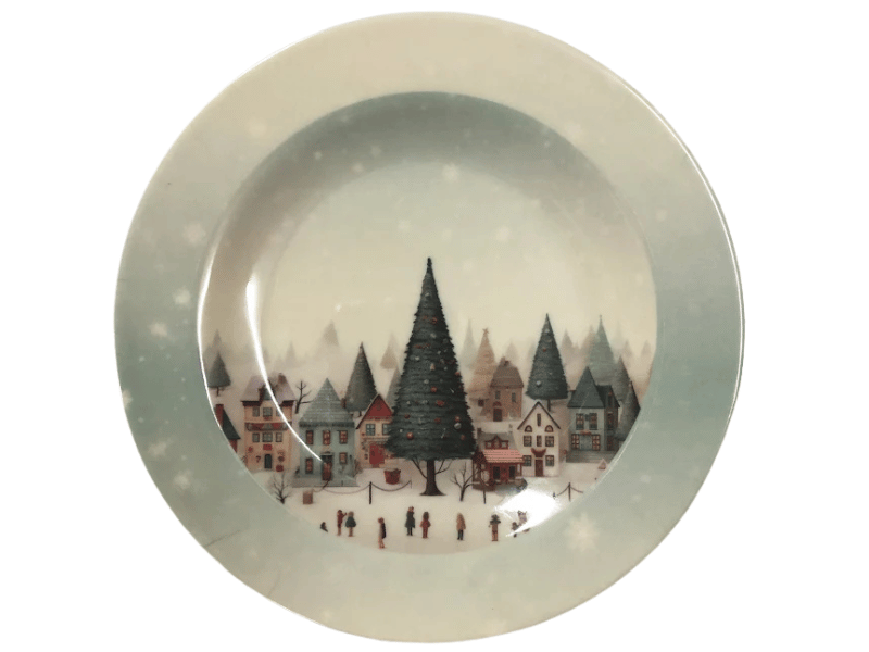 Prato Melamina Redondo Sobremesa Floresta 17,5 cm - Rio Master