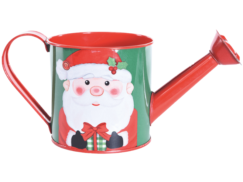 Regador Metálico Papai Noel  10cm - Cromus