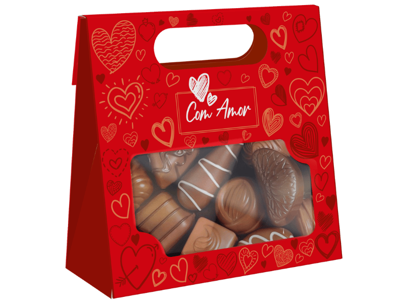 Saco c/ Visor Alça Practice com Amor 13x5,5x13 cm - Ideia Embalagens