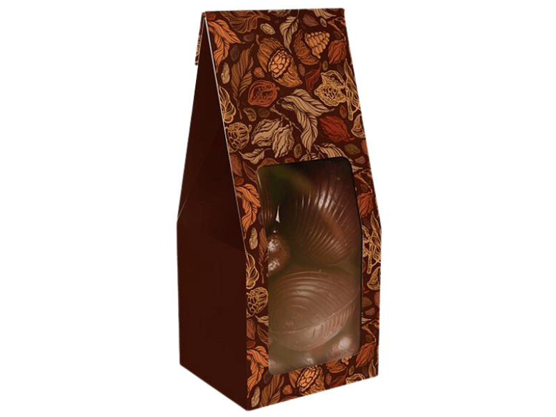 Saco c/ Visor Practice Puro Cacau 8x7x19 cm - Ideia Embalagens