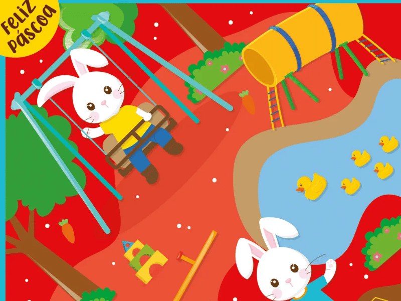 Saco Express Coelho Parquinho Vermelho 18x18 cm c/ 25 unidades - Cromus