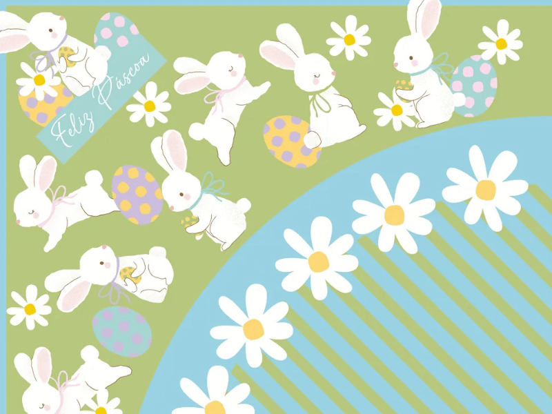 Saco Express Páscoa Dolciflor Azul 24x24 cm c/ 25 unidades - Cromus