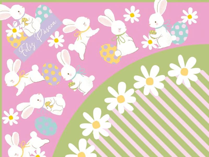 Saco Express Páscoa Dolciflor Rosa 24x24 cm c/ 25 unidades - Cromus