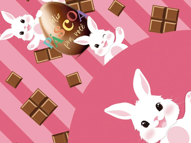 Saco Express Páscoa Lola Rosa 35x35 cm c/ 25 unidades - Cromus