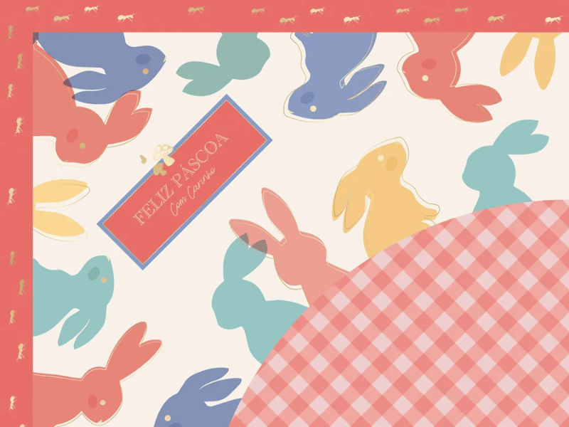 Saco Express Páscoa Piquenique Rosa 32x32 cm c/ 25 unidades - Cromus