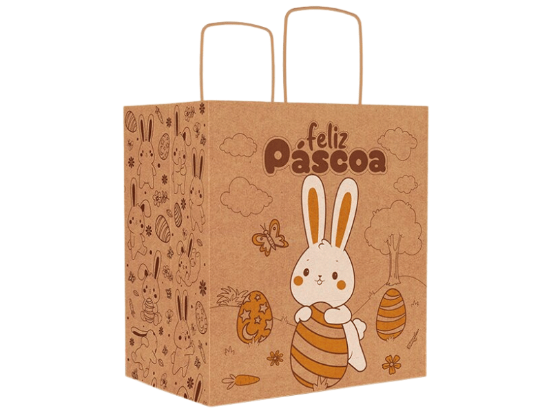 Sacola Eco Páscoa Colorir 22x15x24 cm - Ideia Embalagens