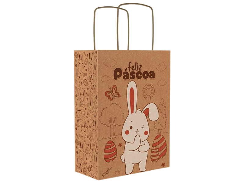 Sacola Eco Páscoa Colorir 25x12x34 cm - Ideia Embalagens