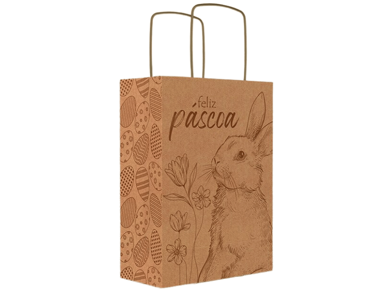Sacola Eco Páscoa Encantos 25x12x34 cm - Ideia Embalagens