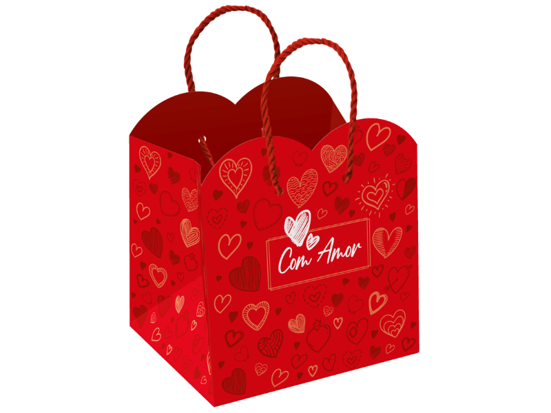 Sacola Especial Com Amor 16x13,5x17 cm - Ideia Embalagens