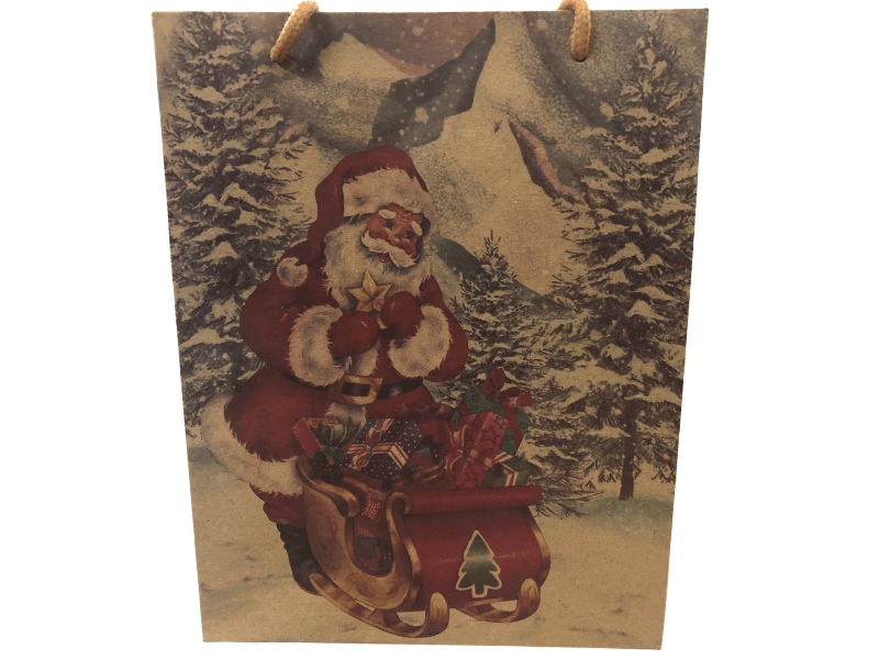 Sacola Kraft Noel Encantado 24x19x8 cm - Tuut