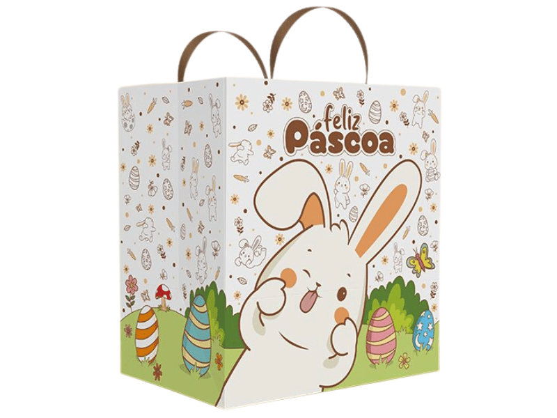 Sacola Páscoa Colorir 24x17x26 cm - Ideia Embalagens