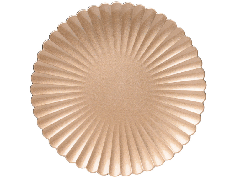 Sousplat Plissado Dourado 32,5cm - Cromus 