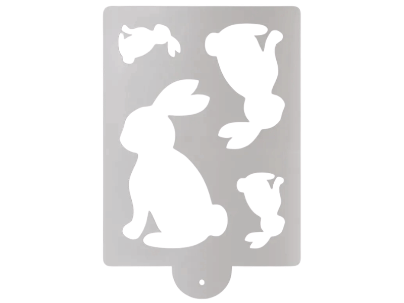 Stencil para Decorar Coelhos 20x15 cm - Cromus 