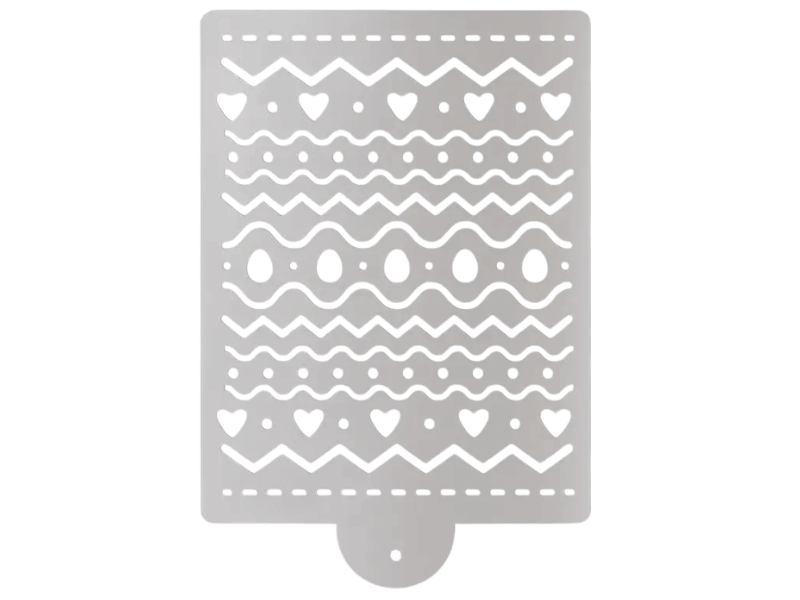 Stencil para Decorar Zig Zag Páscoa 20x15 cm - Cromus 