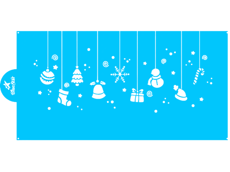 Stencil Pendentes de Natal - BlueStar