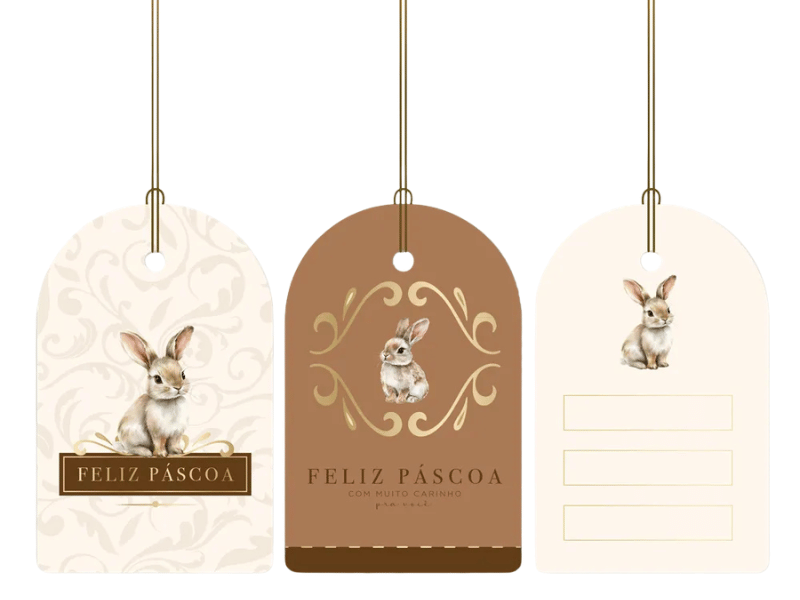 Tags de Classique Bunny 8x5 cm c/12 unidades - Cromus