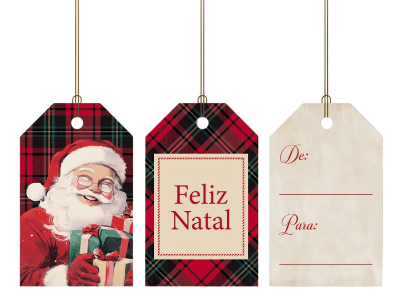 Tags Natalinas Magia Infinita 8x5 cm c/12 unidades - Cromus