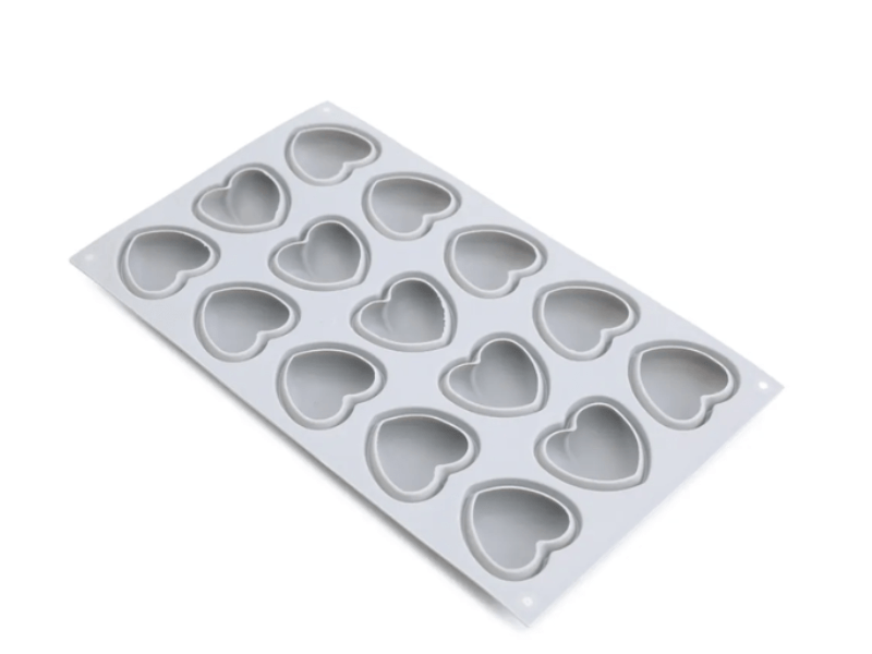 Forma de Silicone Mini Coração c/ 15 cavidades - Allonsy 