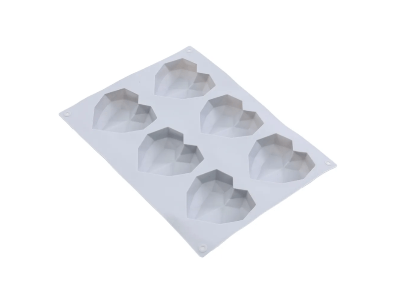 Forma de Silicone Mini coração c/ 6 cavidades - Allonsy 