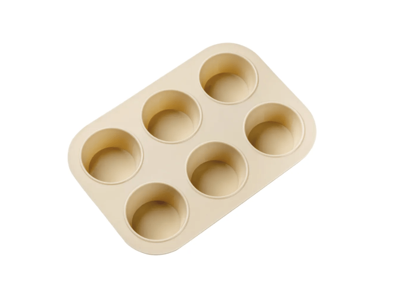 Forma de Silicone para Bolo Redonda Bege c/ 6 cavidades - Allonsy 
