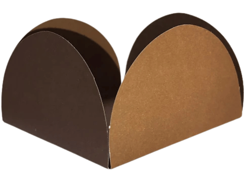 Forma para Doces Caixeta Marrom 7 cm c/ 25 unidades - Ultrafest