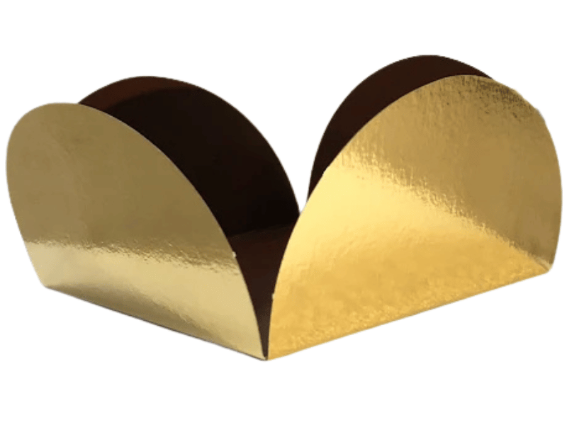 Forma para Doces Caixeta Ouro Metalizado 7 cm c/ 25 unidades - Ultrafest