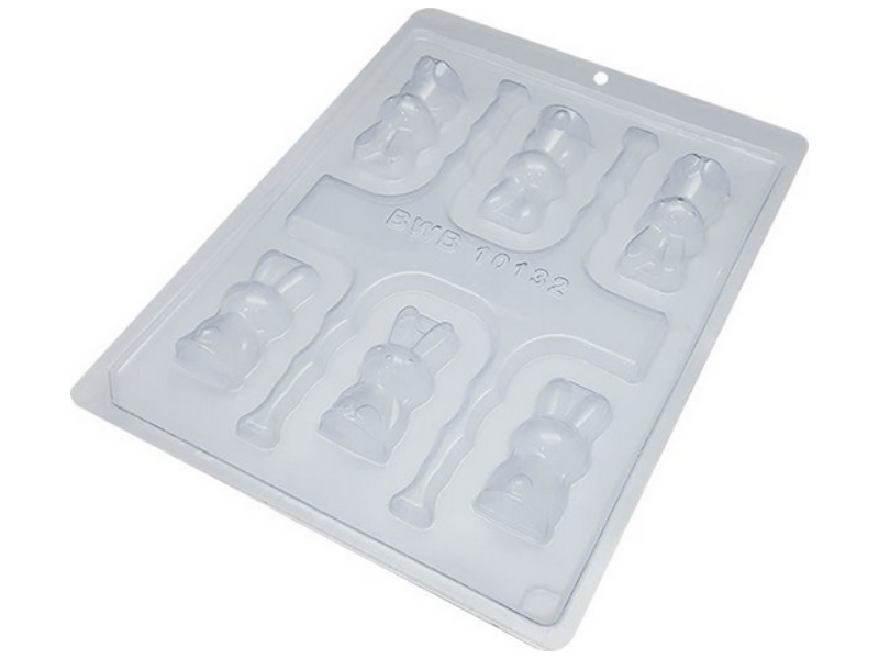 Forma Prática com Silicone Coelho Sentado Pequeno N10129 - Bwb