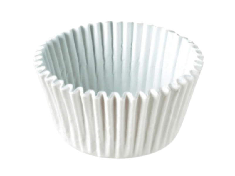 Forminha Papel Impermeável para Mini Cupcake Branco c/ 100 unidades - Flopel