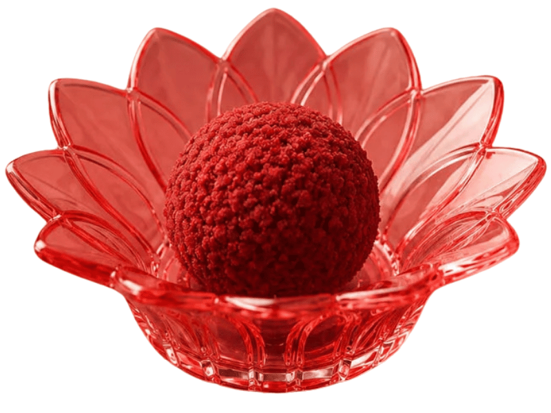 Forminha Flor de Lótus Vermelha Transparente c/ 30 unidades - Mirandinha