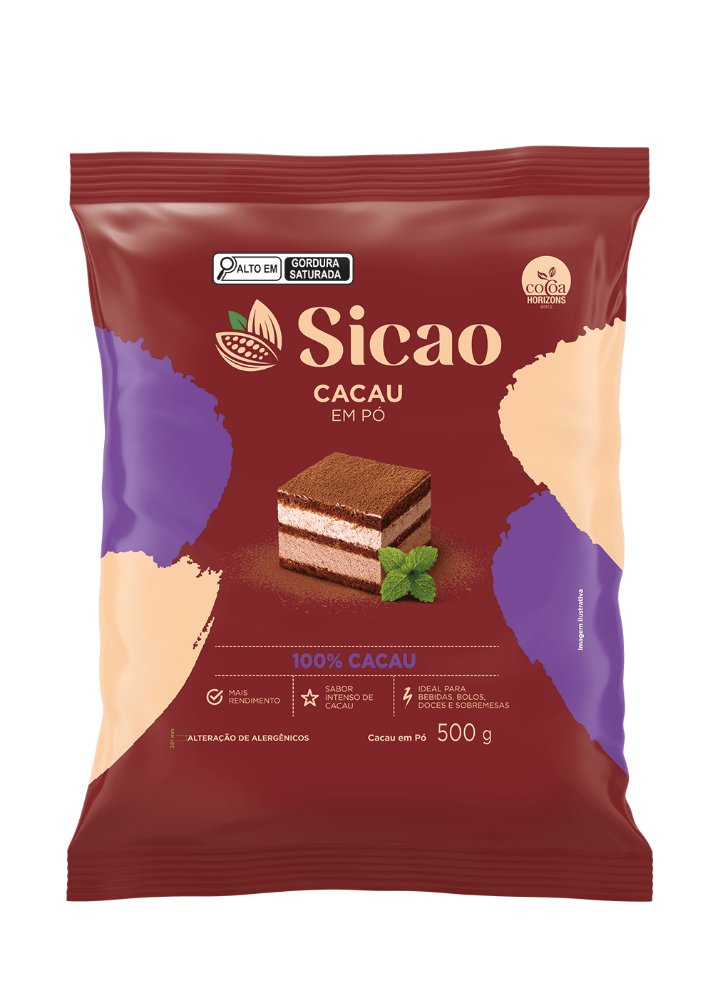 Cacau em Pó Sicao 100% 500g