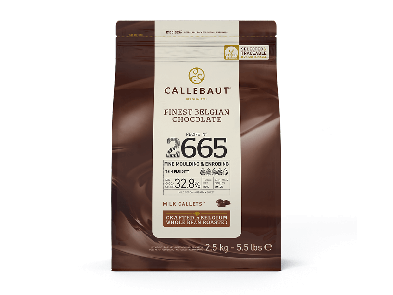Callets Callebaut Chocolate ao Leite 32,8% 2,5kg 