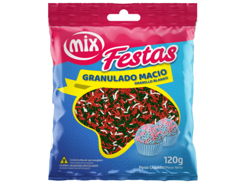 Granulado Macio Misto Natal 120g - Mix