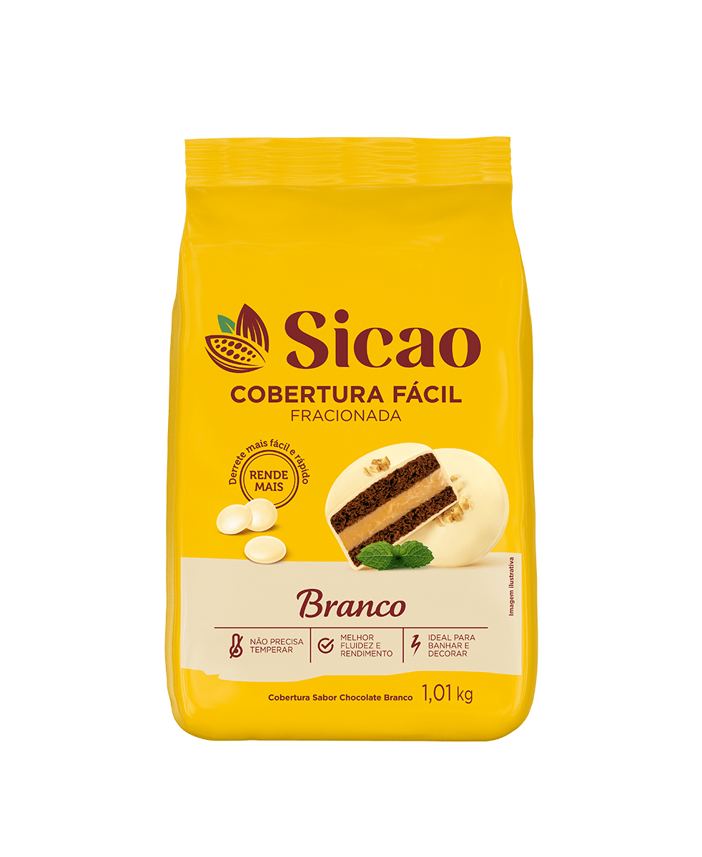 Cobertura Sicao Fácil Gotas Chocolate Branco 1,01kg