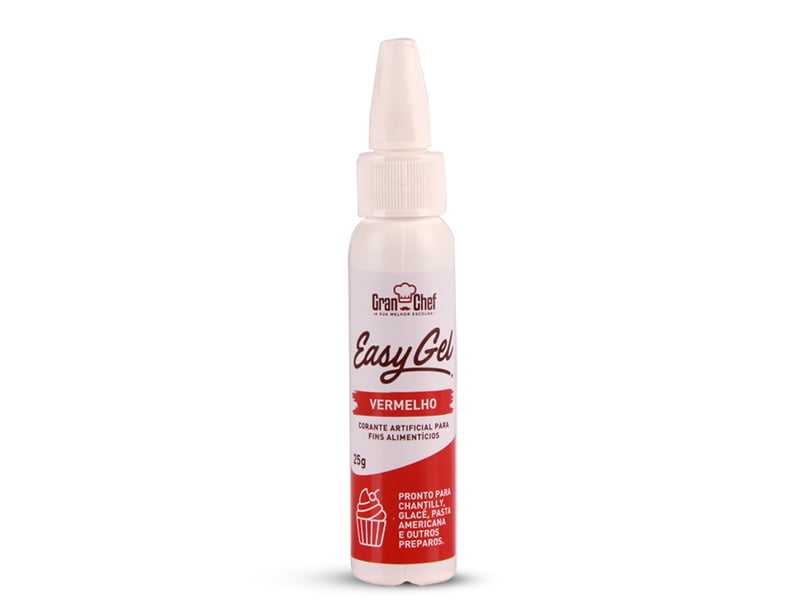 Corante Easy Gel Vermelho 25g - Gran Chef