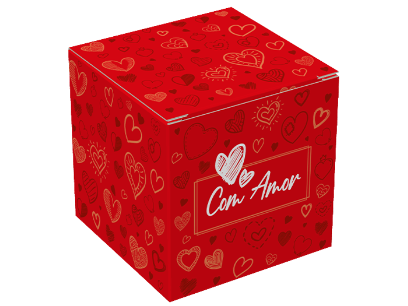 Caixa para Doce Com Amor - Ideia Embalagens