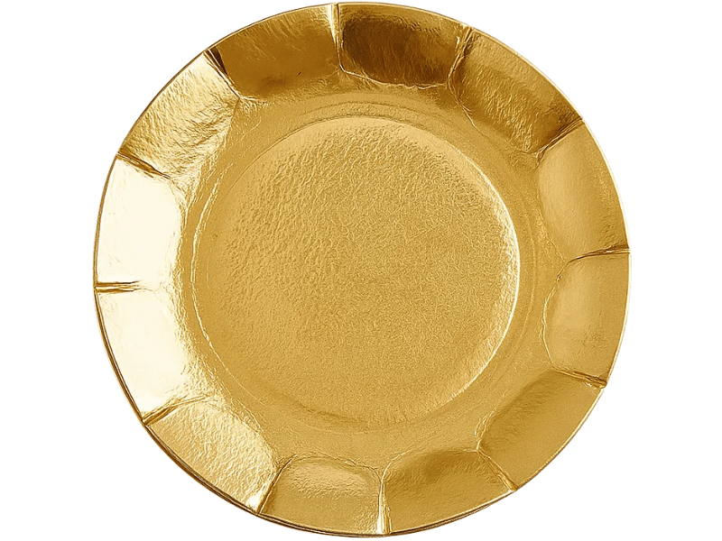 Disco Laminado para Bolos c/ Bordas 10 cm Ouro - Ultrafest