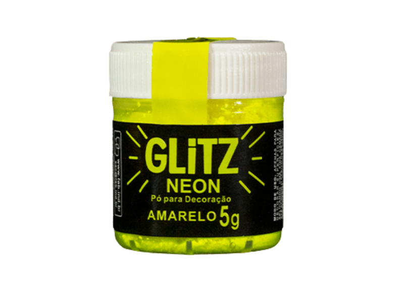 Pó para Decoração Glitter Neon Amarelo 5g - Fab!