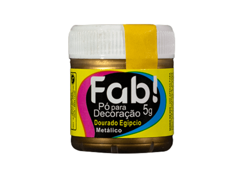 Pó para Decoração Dourado Egípcio Metálico 5g - Fab!