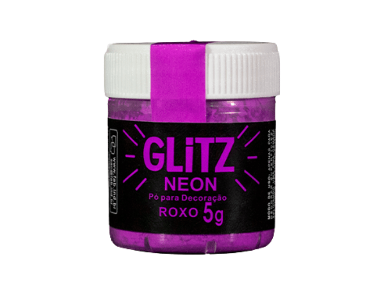Pó para Decoração Glitter Neon Roxo 5g - Fab!